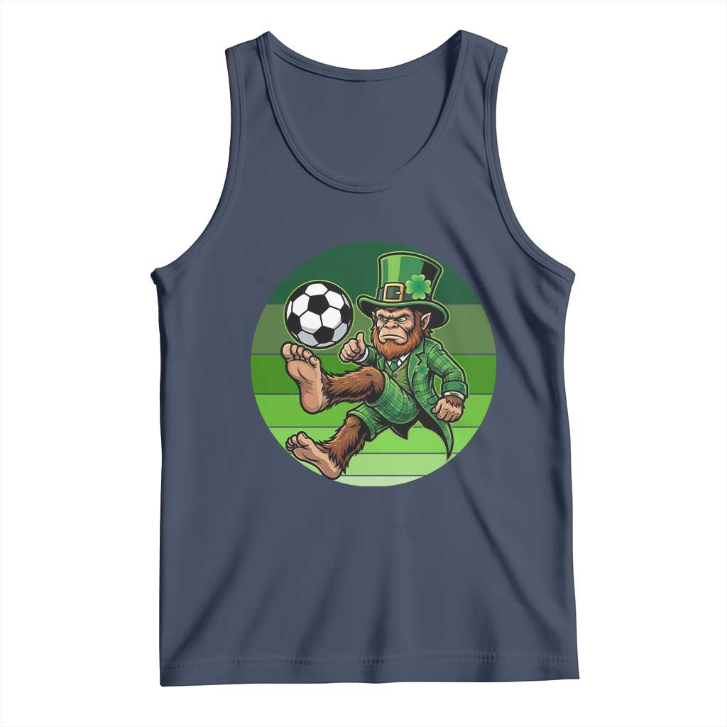 Funny Bigfoot Playing Soccer Tank Top St Patricks Day