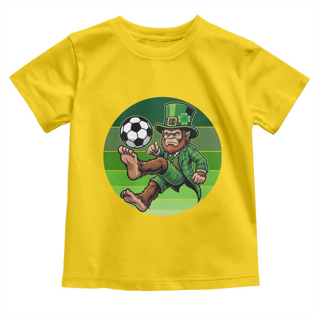 Funny Bigfoot Playing Soccer Toddler T Shirt St Patricks Day