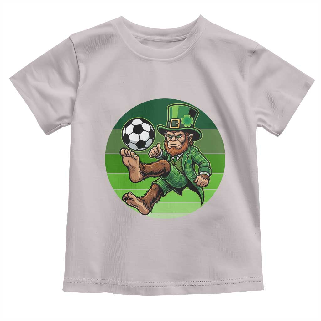 Funny Bigfoot Playing Soccer Toddler T Shirt St Patricks Day