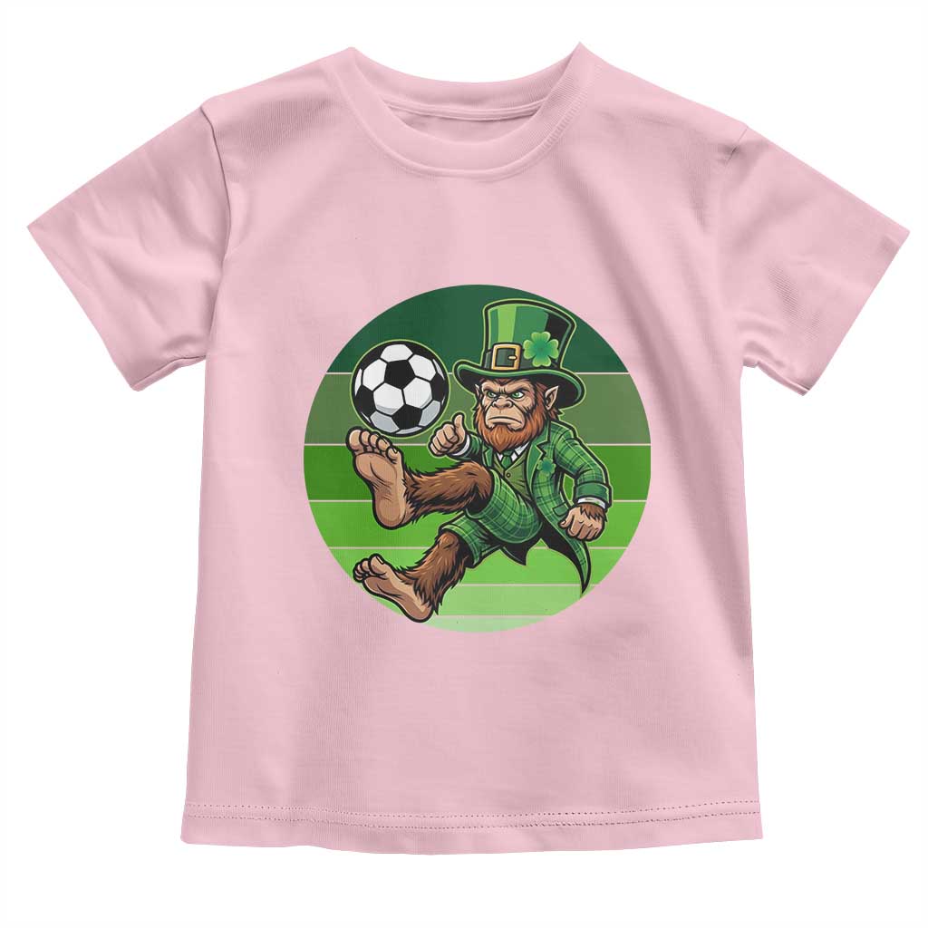 Funny Bigfoot Playing Soccer Toddler T Shirt St Patricks Day