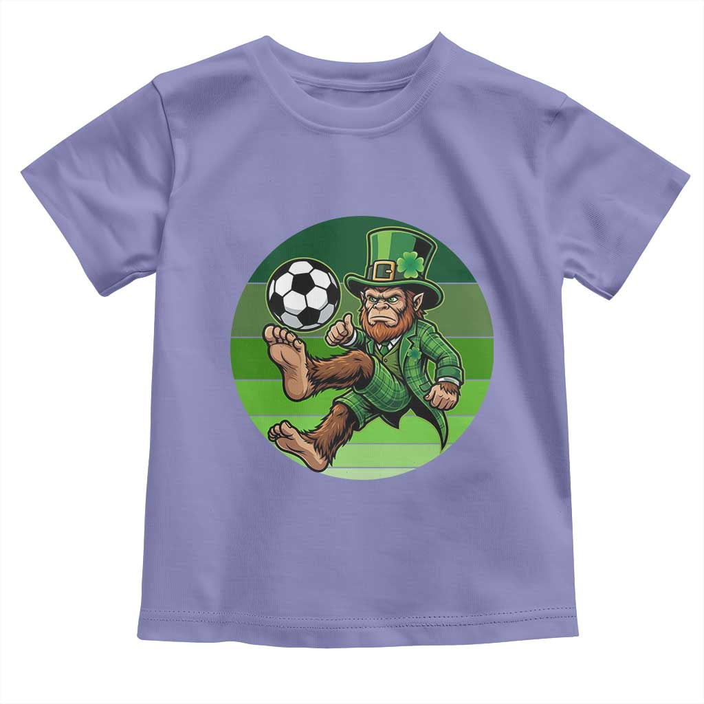 Funny Bigfoot Playing Soccer Toddler T Shirt St Patricks Day