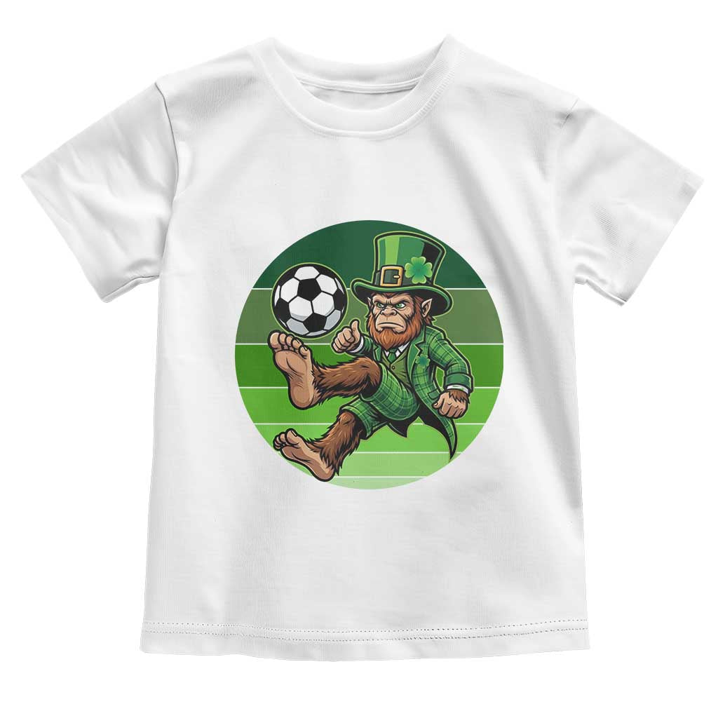 Funny Bigfoot Playing Soccer Toddler T Shirt St Patricks Day