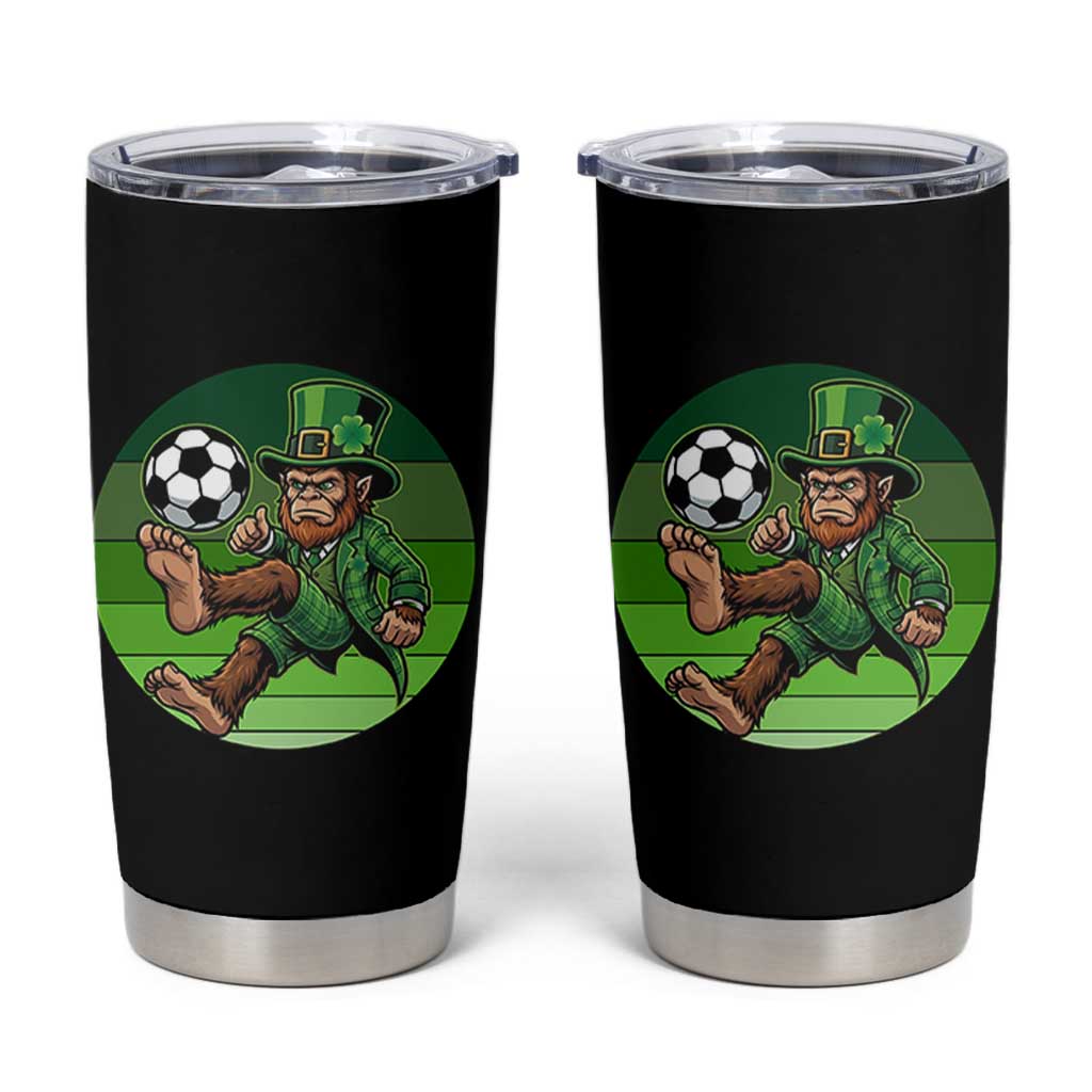 Funny Bigfoot Playing Soccer Tumbler Cup St Patricks Day