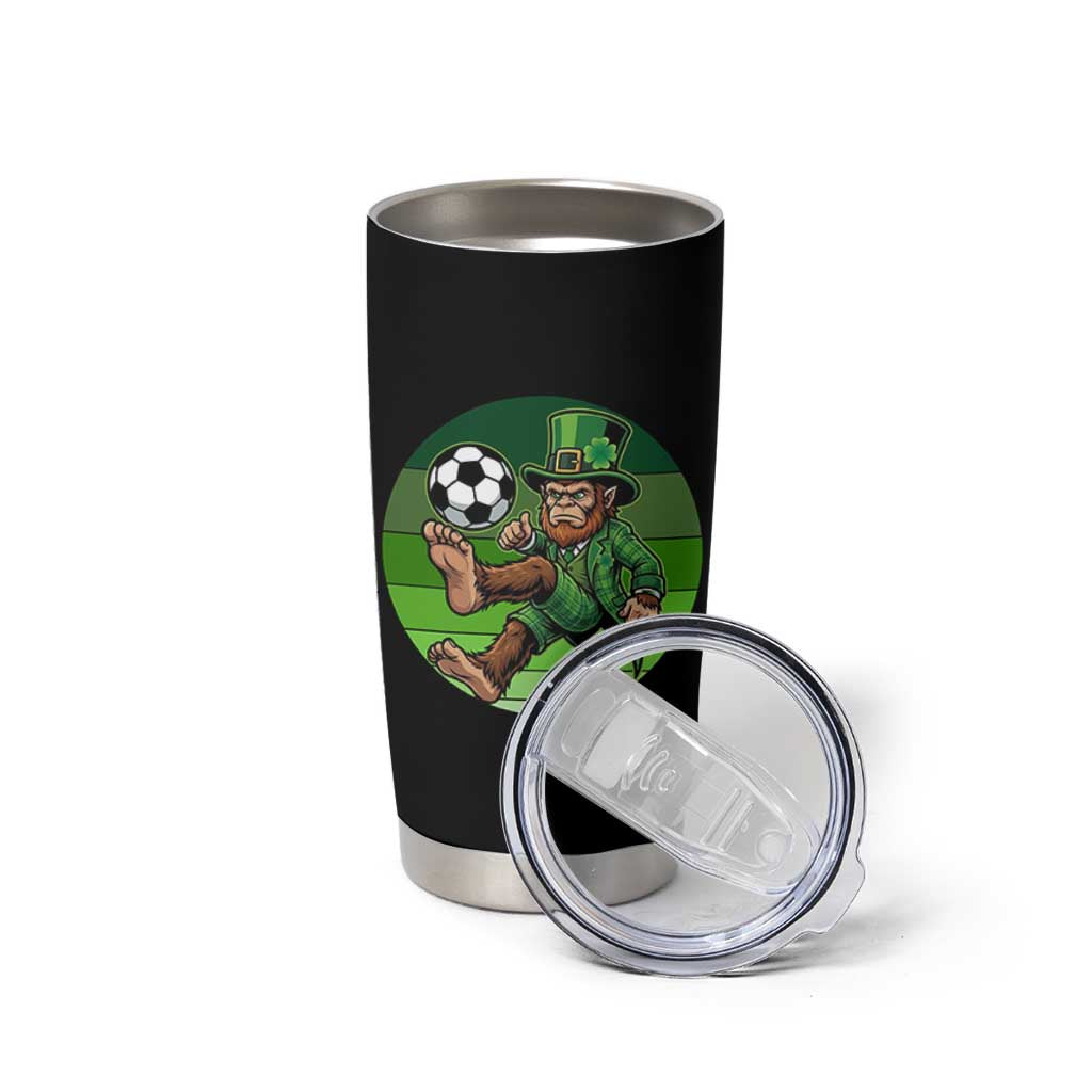 Funny Bigfoot Playing Soccer Tumbler Cup St Patricks Day