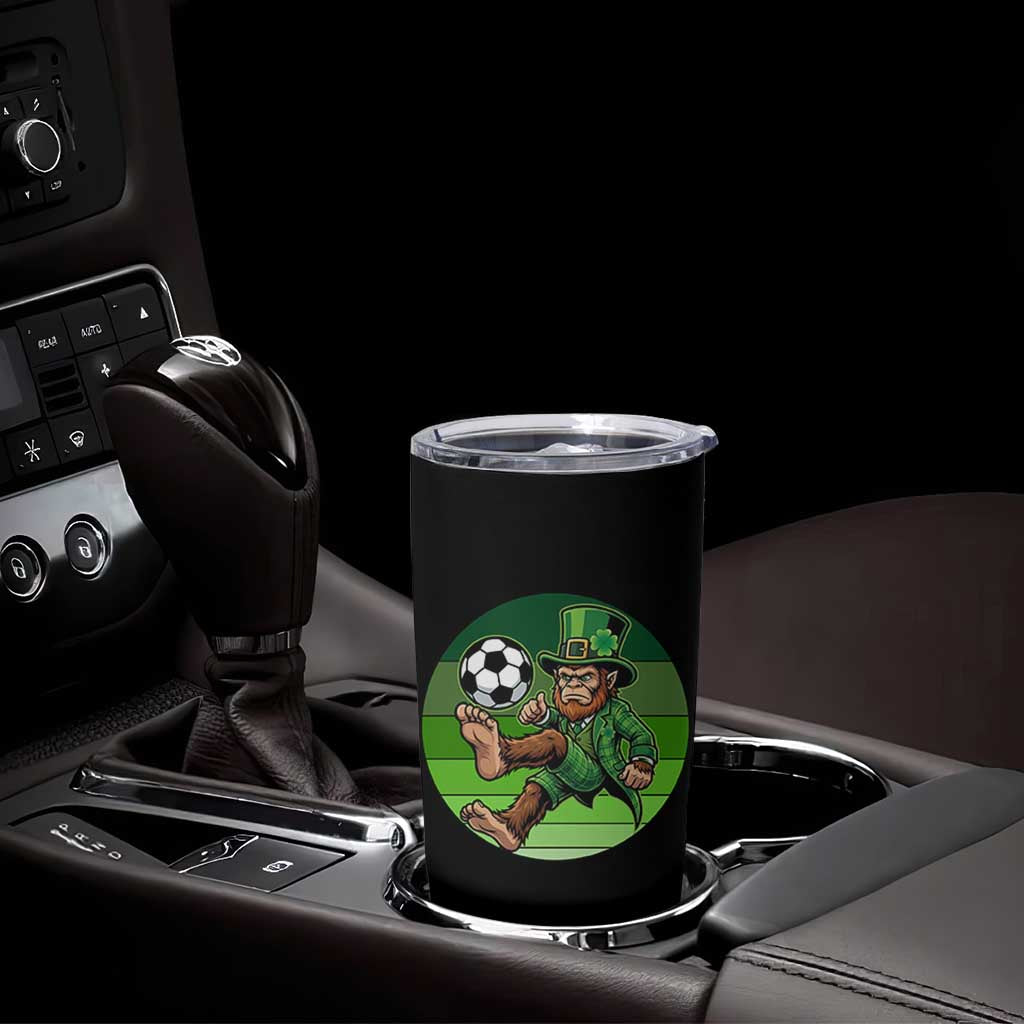 Funny Bigfoot Playing Soccer Tumbler Cup St Patricks Day
