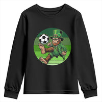 Funny Bigfoot Playing Soccer Youth Sweatshirt St Patricks Day