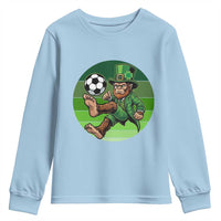 Funny Bigfoot Playing Soccer Youth Sweatshirt St Patricks Day