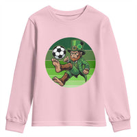 Funny Bigfoot Playing Soccer Youth Sweatshirt St Patricks Day