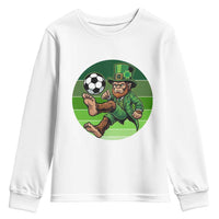 Funny Bigfoot Playing Soccer Youth Sweatshirt St Patricks Day