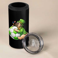 Lucky Pug Soccer Lover 4 in 1 Can Cooler Tumbler St Paddys Day Irish Football Gift