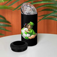 Lucky Pug Soccer Lover 4 in 1 Can Cooler Tumbler St Paddys Day Irish Football Gift