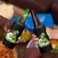 Lucky Pug Soccer Lover 4 in 1 Can Cooler Tumbler St Paddys Day Irish Football Gift