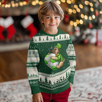 Lucky Pug Soccer Lover Ugly Christmas Sweater St Paddys Day Irish Football Gift
