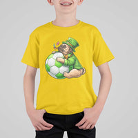 Lucky Pug Soccer Lover T Shirt For Kid St Paddys Day Irish Football Gift