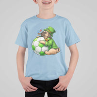 Lucky Pug Soccer Lover T Shirt For Kid St Paddys Day Irish Football Gift