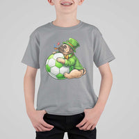 Lucky Pug Soccer Lover T Shirt For Kid St Paddys Day Irish Football Gift