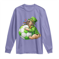 Lucky Pug Soccer Lover Long Sleeve Shirt St Paddys Day Irish Football Gift
