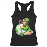 Lucky Pug Soccer Lover Racerback Tank Top St Paddys Day Irish Football Gift