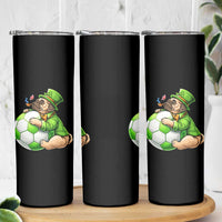 Lucky Pug Soccer Lover Skinny Tumbler St Paddys Day Irish Football Gift