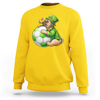 Lucky Pug Soccer Lover Sweatshirt St Paddys Day Irish Football Gift