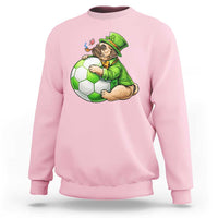 Lucky Pug Soccer Lover Sweatshirt St Paddys Day Irish Football Gift
