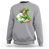 Lucky Pug Soccer Lover Sweatshirt St Paddys Day Irish Football Gift
