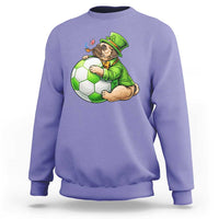Lucky Pug Soccer Lover Sweatshirt St Paddys Day Irish Football Gift
