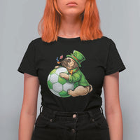 Lucky Pug Soccer Lover T Shirt For Women St Paddys Day Irish Football Gift