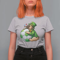 Lucky Pug Soccer Lover T Shirt For Women St Paddys Day Irish Football Gift