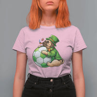 Lucky Pug Soccer Lover T Shirt For Women St Paddys Day Irish Football Gift