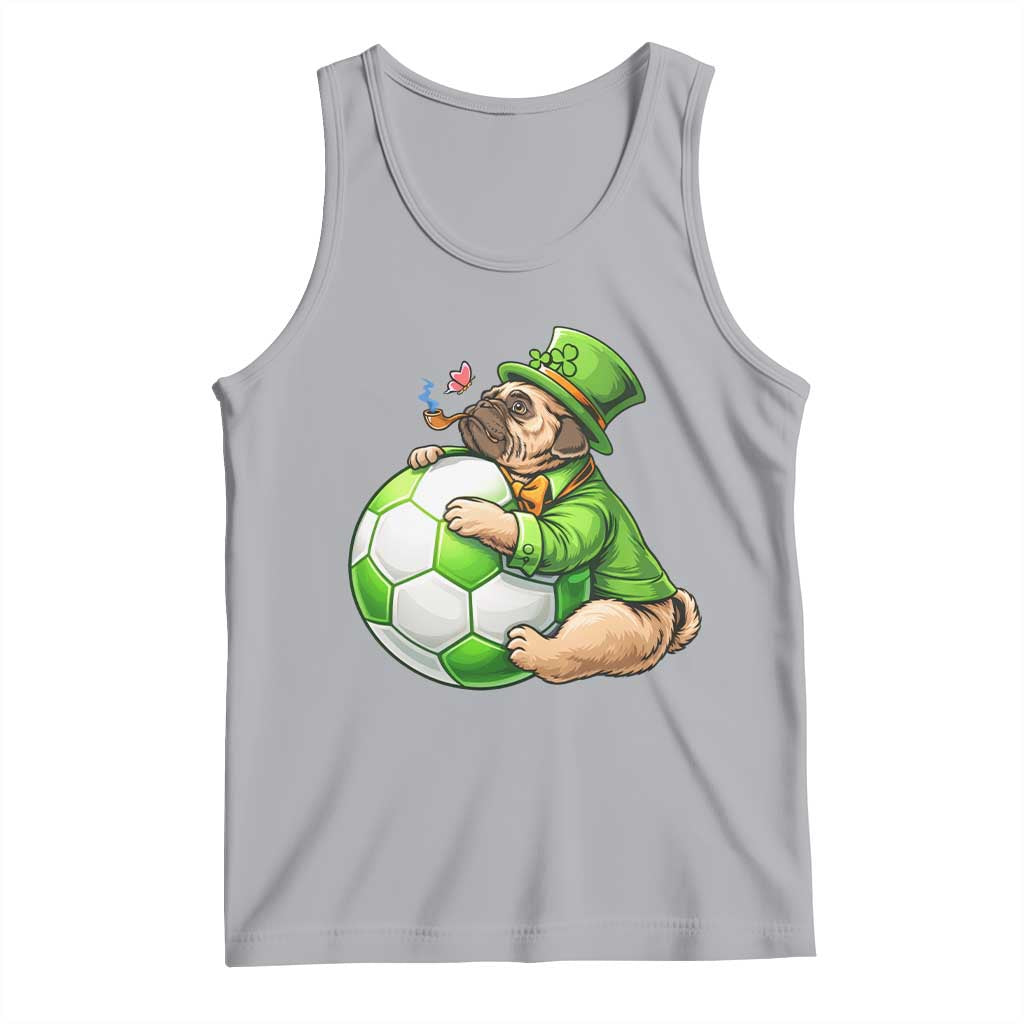 Lucky Pug Soccer Lover Tank Top St Paddys Day Irish Football Gift