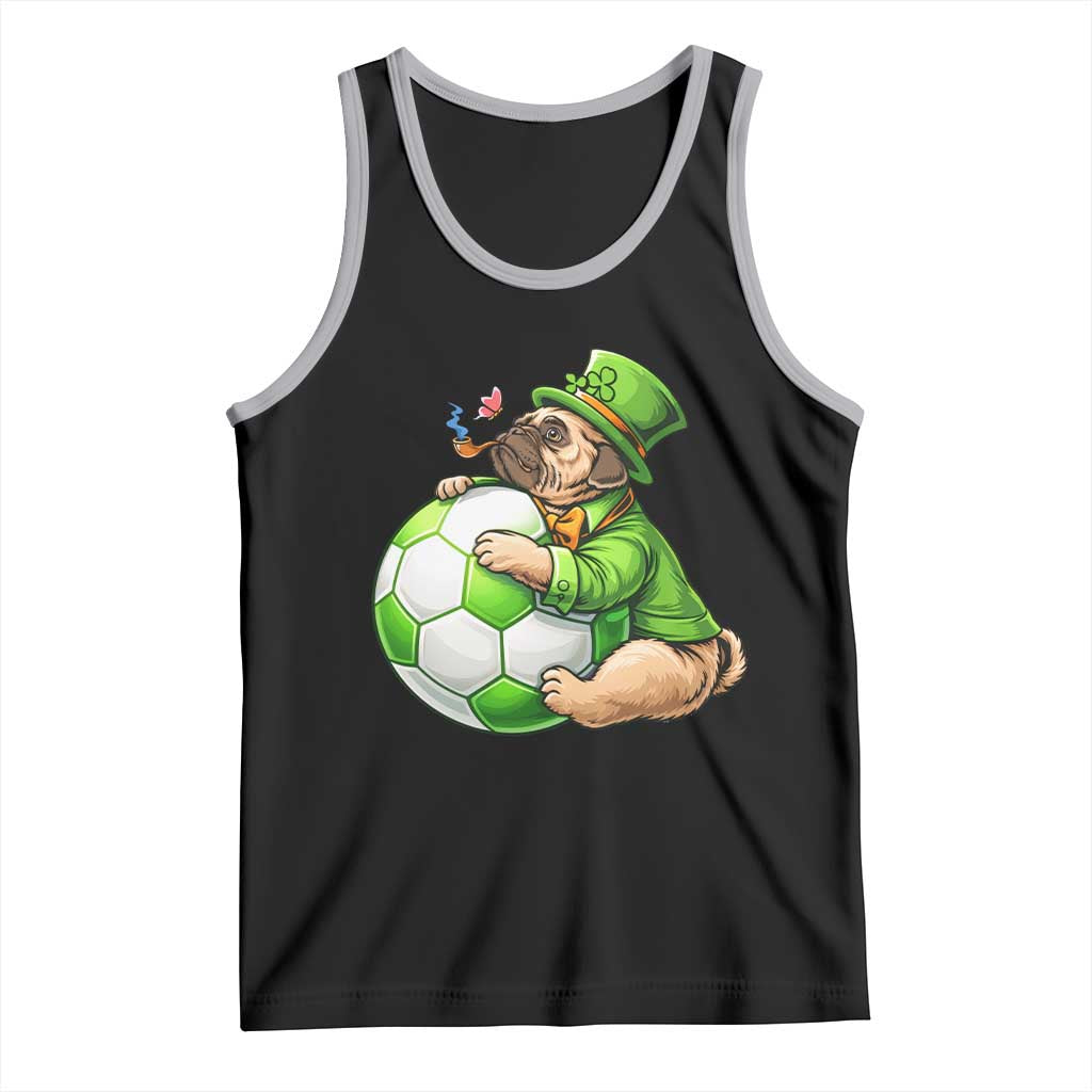 Lucky Pug Soccer Lover Tank Top St Paddys Day Irish Football Gift