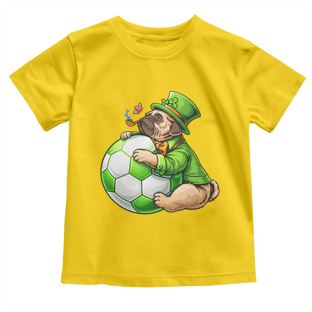 Lucky Pug Soccer Lover Toddler T Shirt St Paddys Day Irish Football Gift
