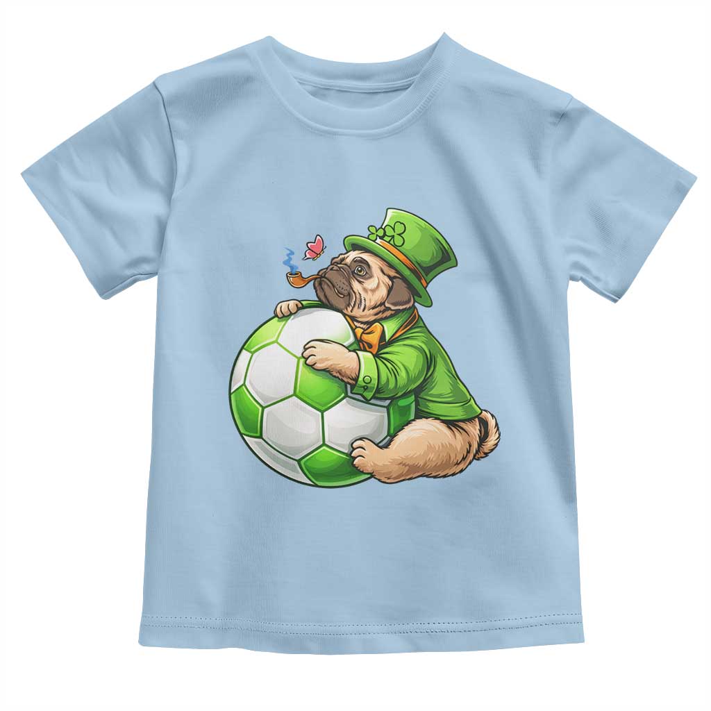 Lucky Pug Soccer Lover Toddler T Shirt St Paddys Day Irish Football Gift