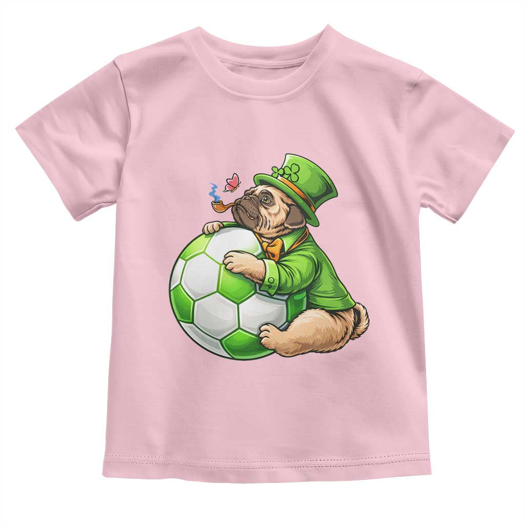 Lucky Pug Soccer Lover Toddler T Shirt St Paddys Day Irish Football Gift