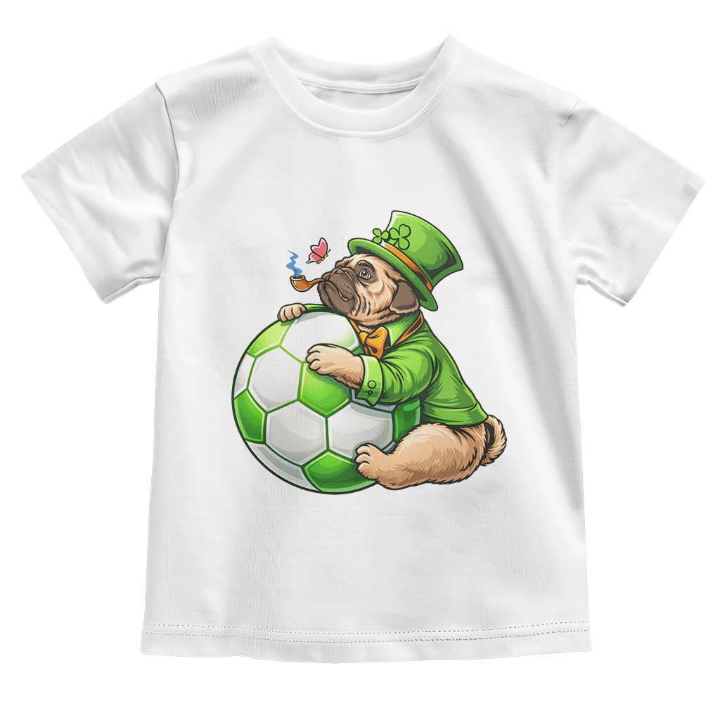 Lucky Pug Soccer Lover Toddler T Shirt St Paddys Day Irish Football Gift