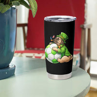 Lucky Pug Soccer Lover Tumbler Cup St Paddys Day Irish Football Gift