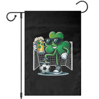 Funny Irish Shamrock Dabbing Soccer Garden Flag St Patricks Day