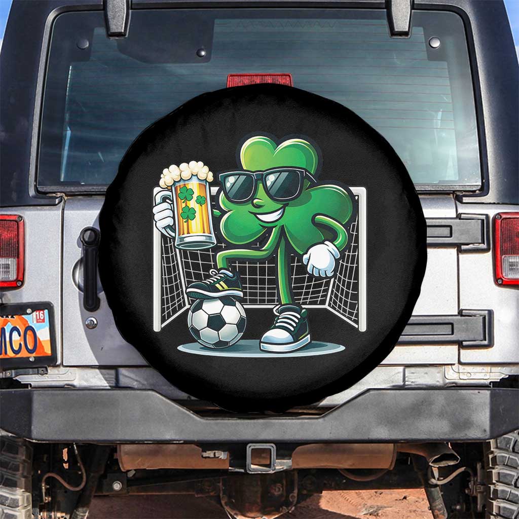 Funny Irish Shamrock Dabbing Soccer Spare Tire Cover St Patricks Day