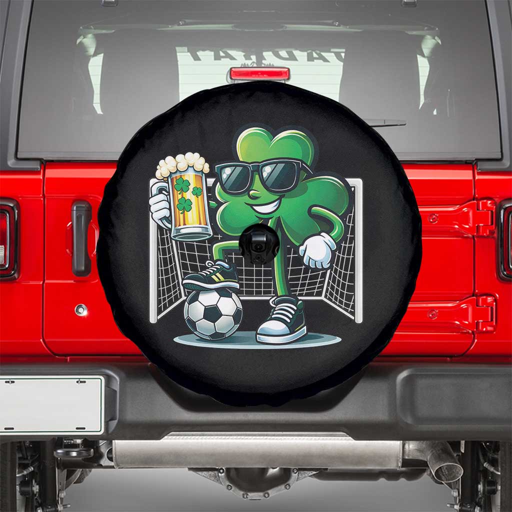 Funny Irish Shamrock Dabbing Soccer Spare Tire Cover St Patricks Day