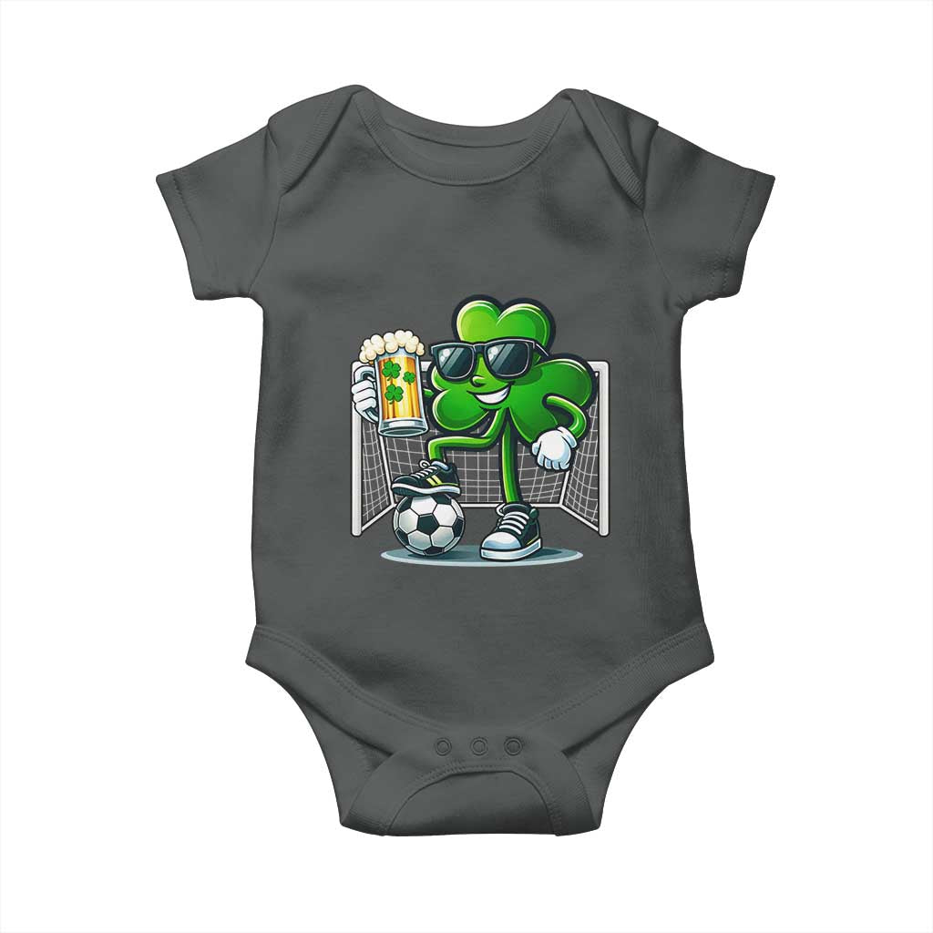 Funny Irish Shamrock Dabbing Soccer Baby Onesie St Patricks Day
