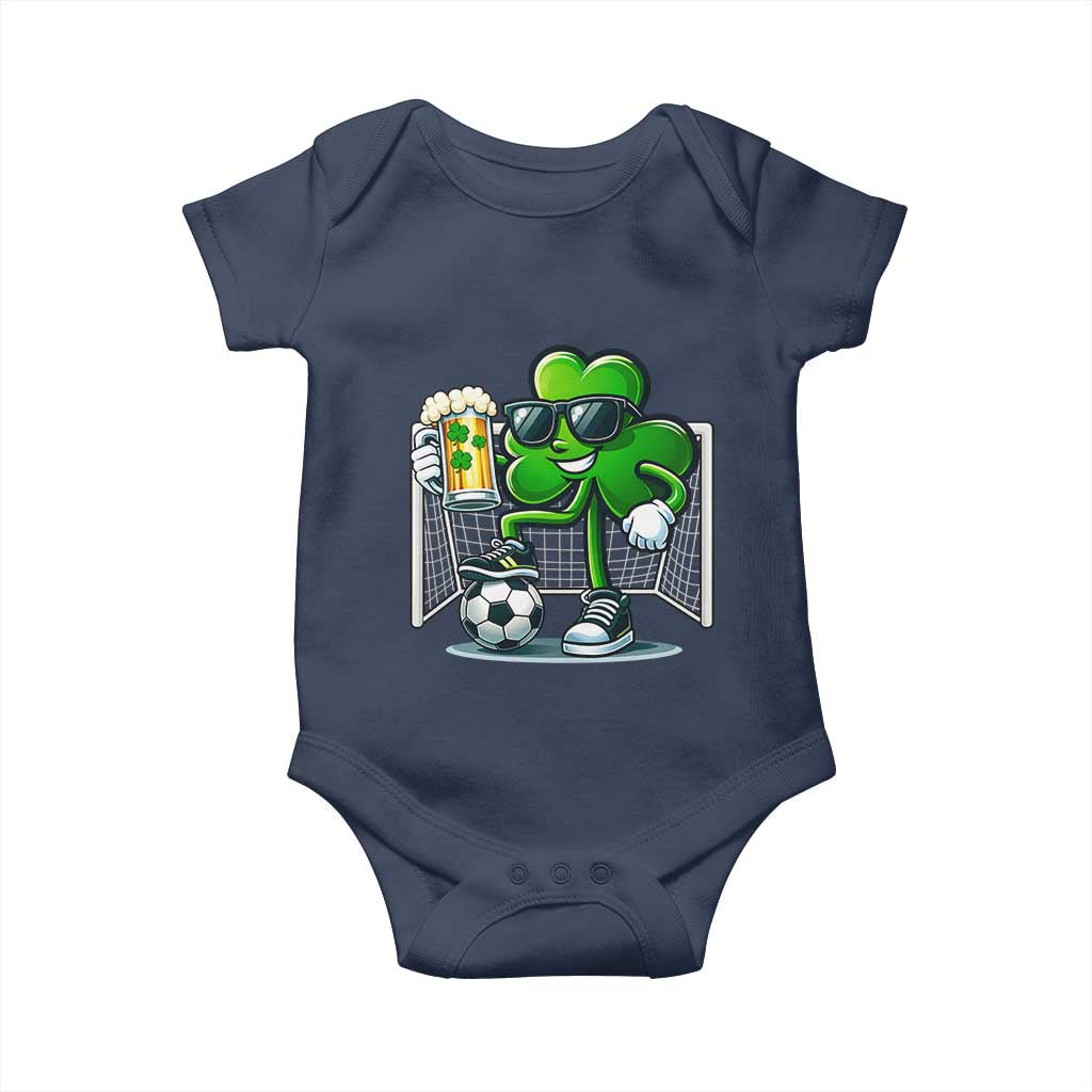 Funny Irish Shamrock Dabbing Soccer Baby Onesie St Patricks Day