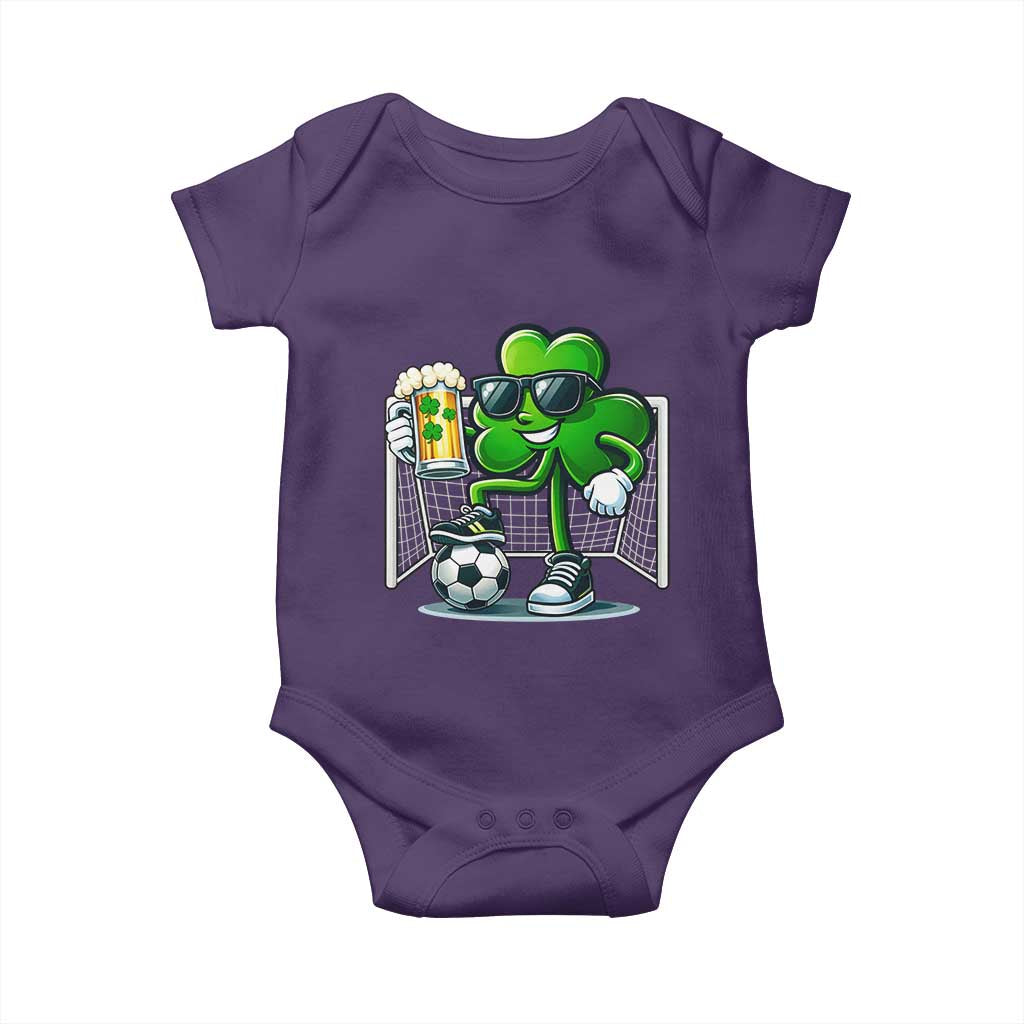 Funny Irish Shamrock Dabbing Soccer Baby Onesie St Patricks Day