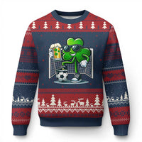 Funny Irish Shamrock Dabbing Soccer Ugly Christmas Sweater St Patricks Day