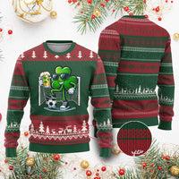 Funny Irish Shamrock Dabbing Soccer Ugly Christmas Sweater St Patricks Day