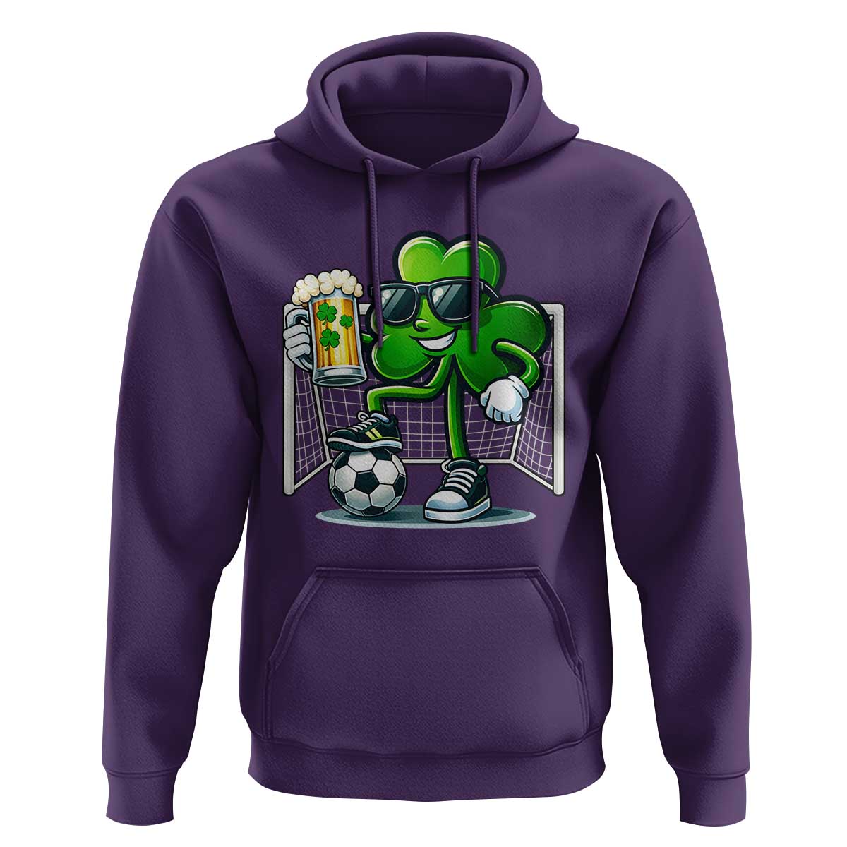 Funny Irish Shamrock Dabbing Soccer Hoodie St Patricks Day