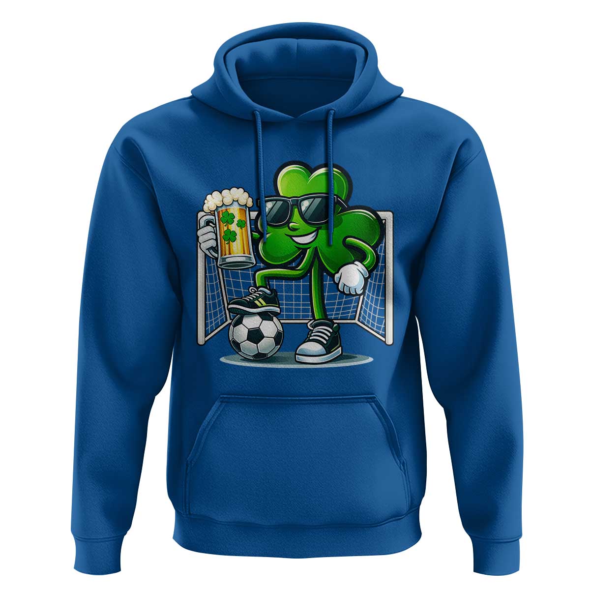 Funny Irish Shamrock Dabbing Soccer Hoodie St Patricks Day