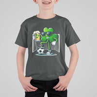 Funny Irish Shamrock Dabbing Soccer T Shirt For Kid St Patricks Day