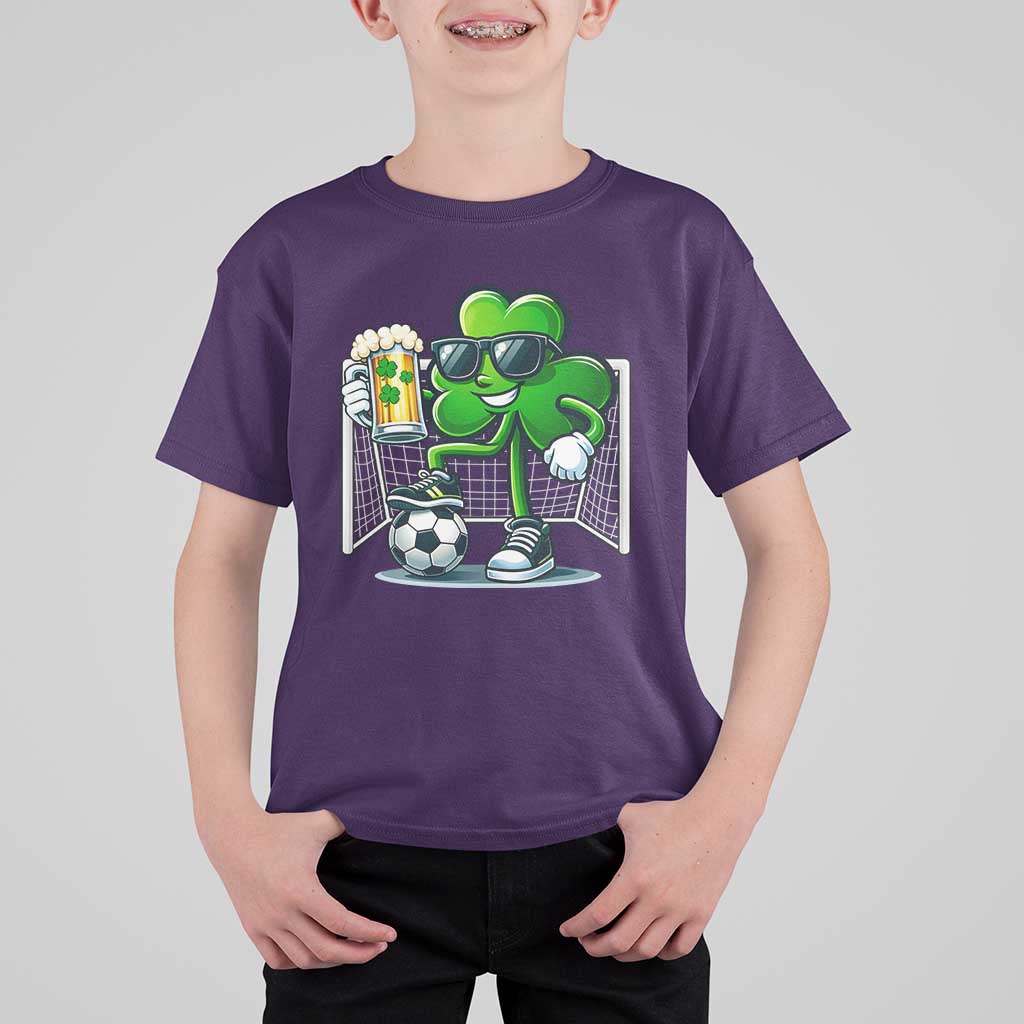 Funny Irish Shamrock Dabbing Soccer T Shirt For Kid St Patricks Day