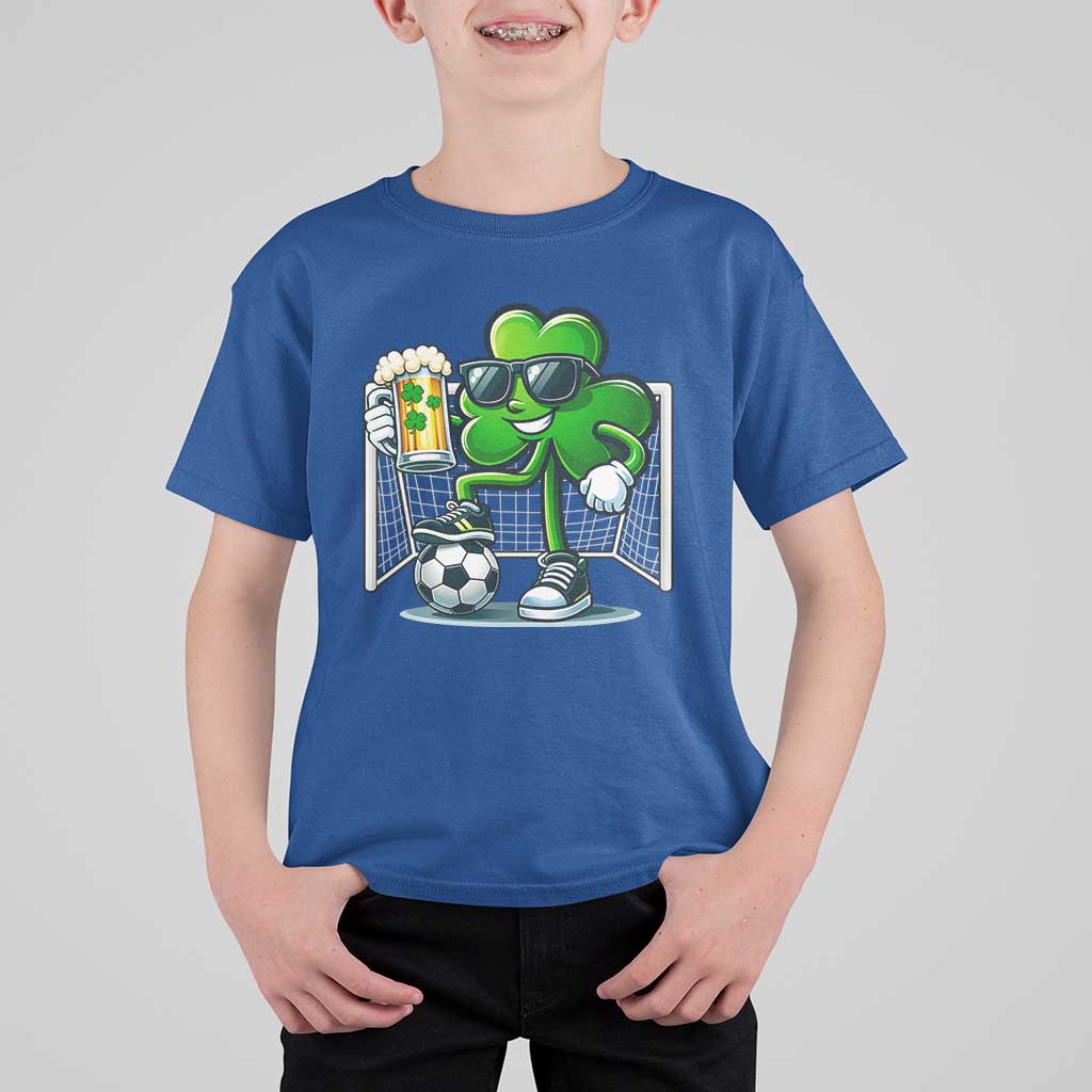 Funny Irish Shamrock Dabbing Soccer T Shirt For Kid St Patricks Day